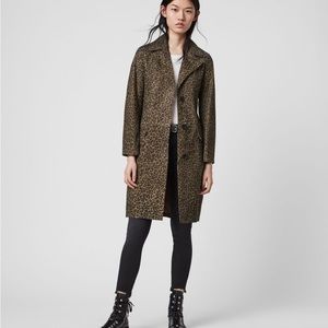 All Saints Leopard Print 100% lamb leather coat (8)